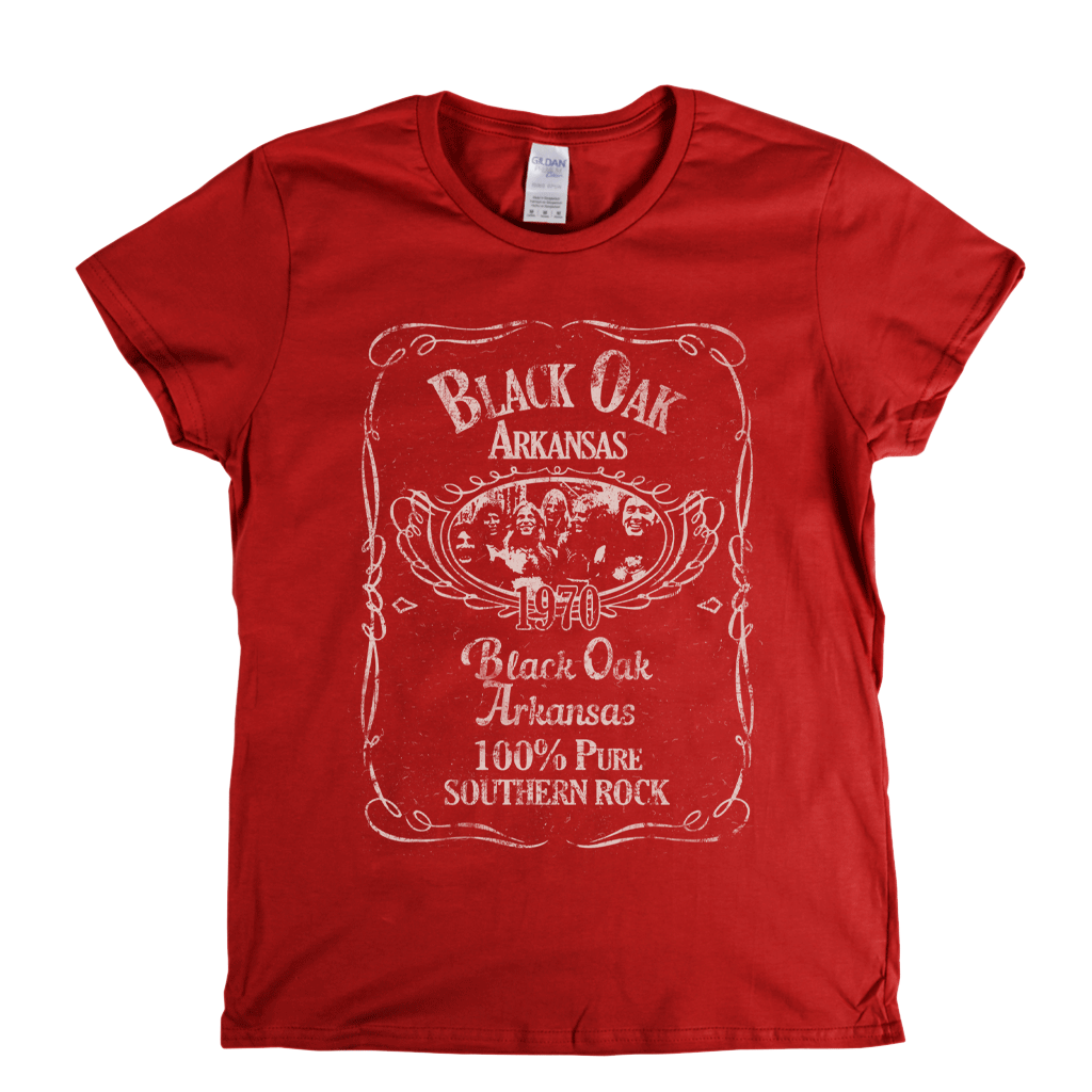 Black Oak Arkansas Liquor Label Womens T-Shirt product image 2