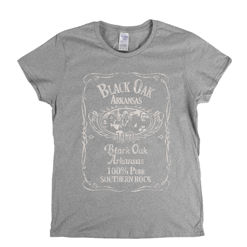 Black Oak Arkansas Liquor Label Womens T-Shirt product image 3