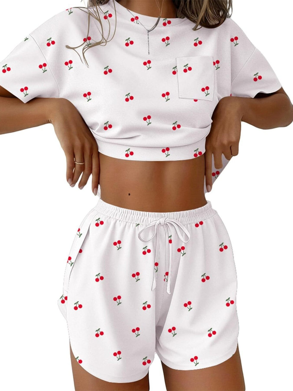 Printed Round Neck Tee and Shorts Set product image 15