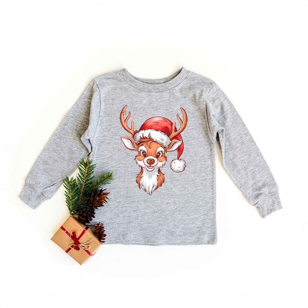 Cute Reindeer Head | Youth Graphic Long Sleeve Tee product image 1