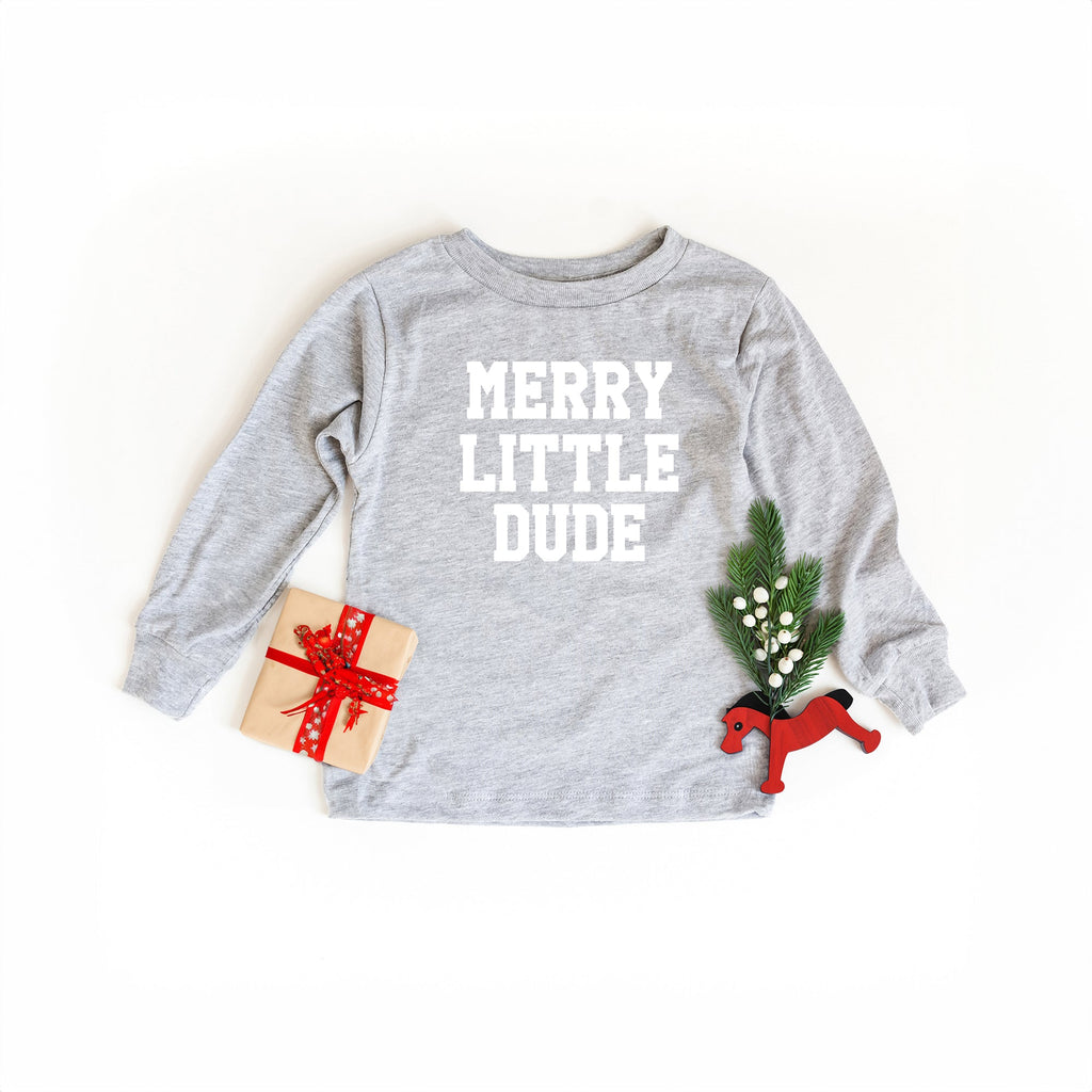 Merry Little Dude | Youth Graphic Long Sleeve Tee product image 1