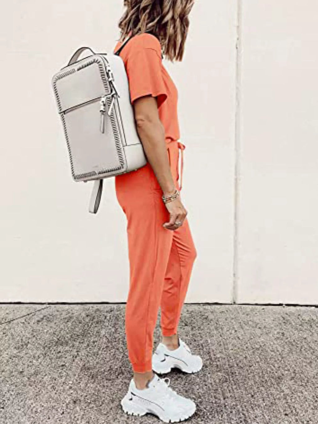 Full Size Round Neck Top and Drawstring Pants Set product image 10