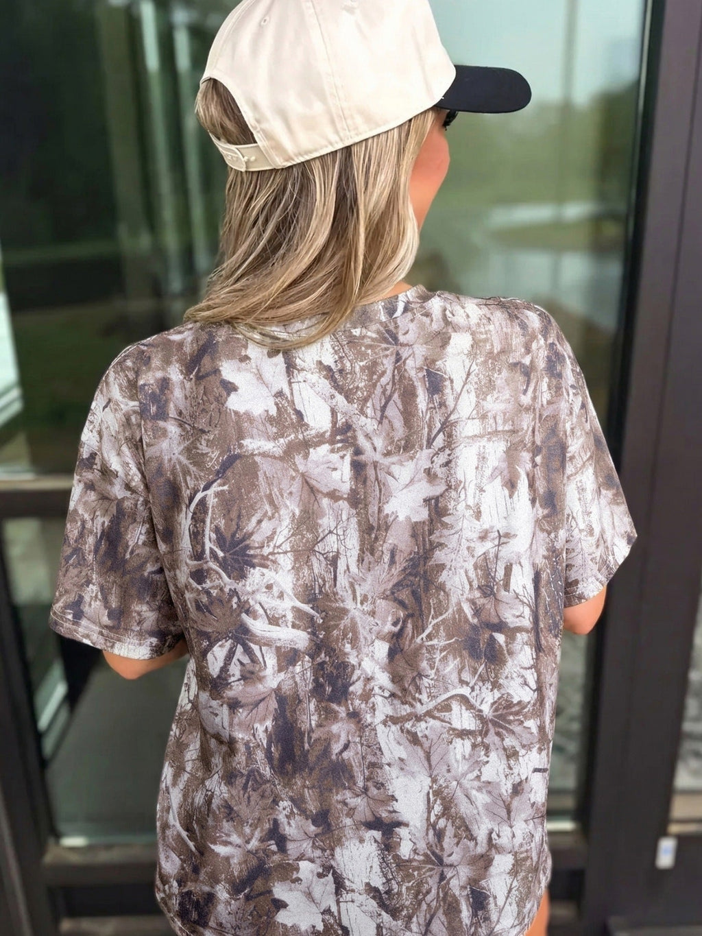 Camouflage Woodland Print Drop Shoulder Tunic Tee product image 2