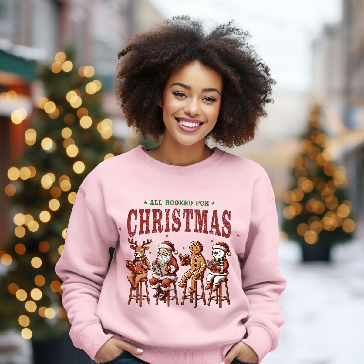 Booked For Christmas Stool | Sweatshirt product image 3