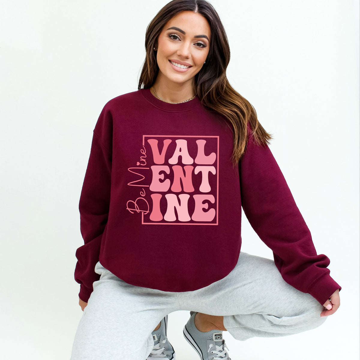 Be Mine Valentine Block | Sweatshirt product image 3