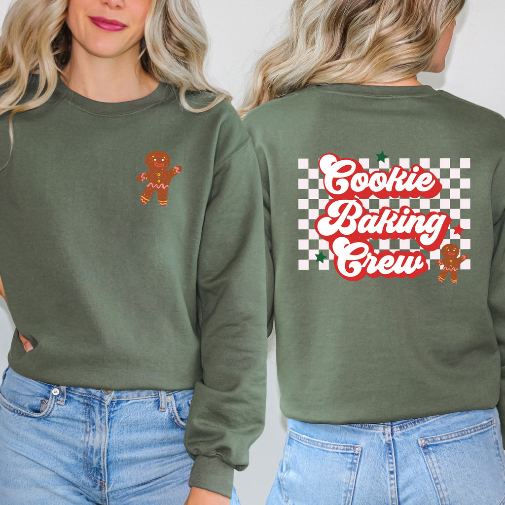 Cooking Baking Crew Checkered | Front & Back Sweatshirt product image 2