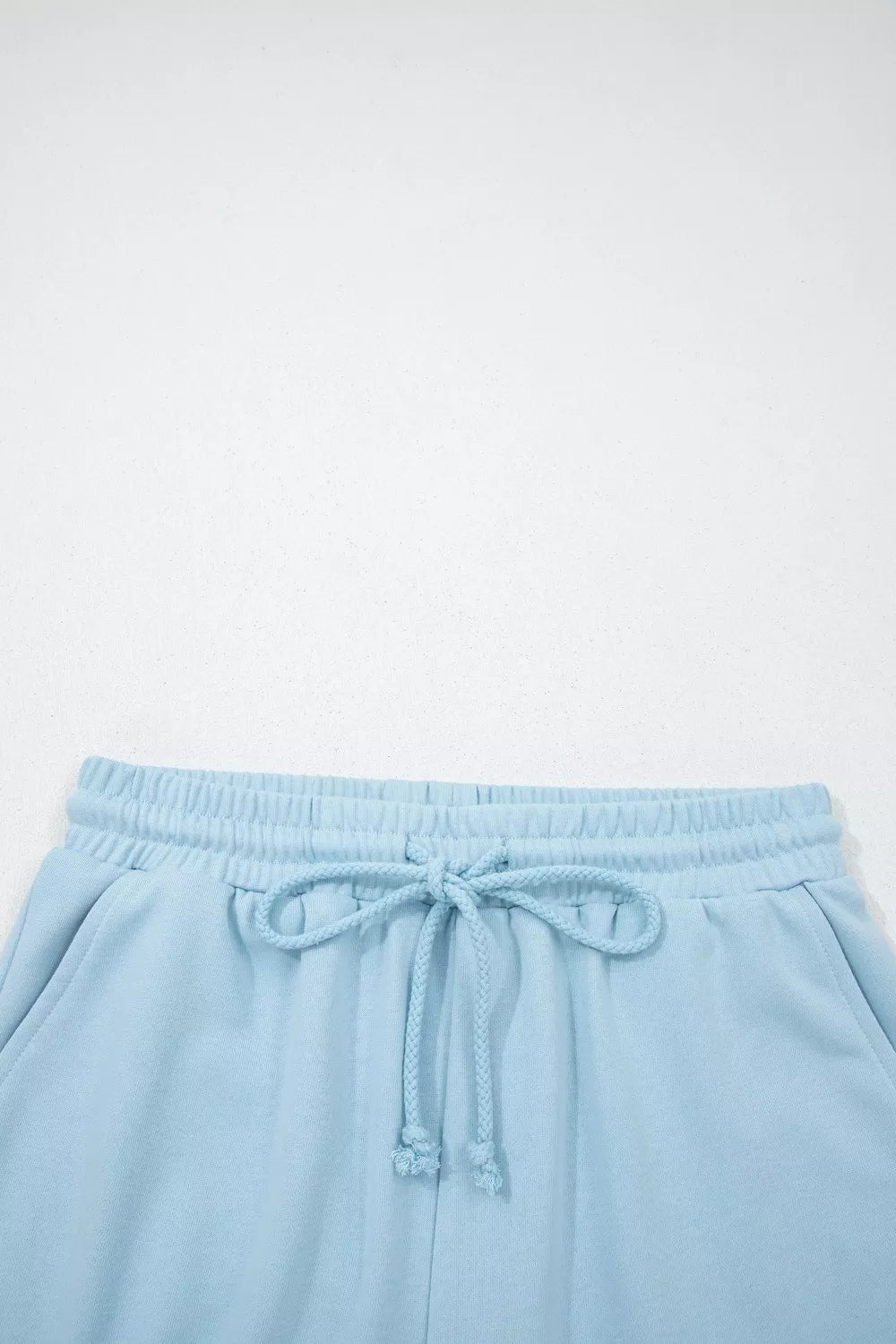 Solid Color Loose Tee Drawstring Shorts 2pcs Outfit Set product image 6