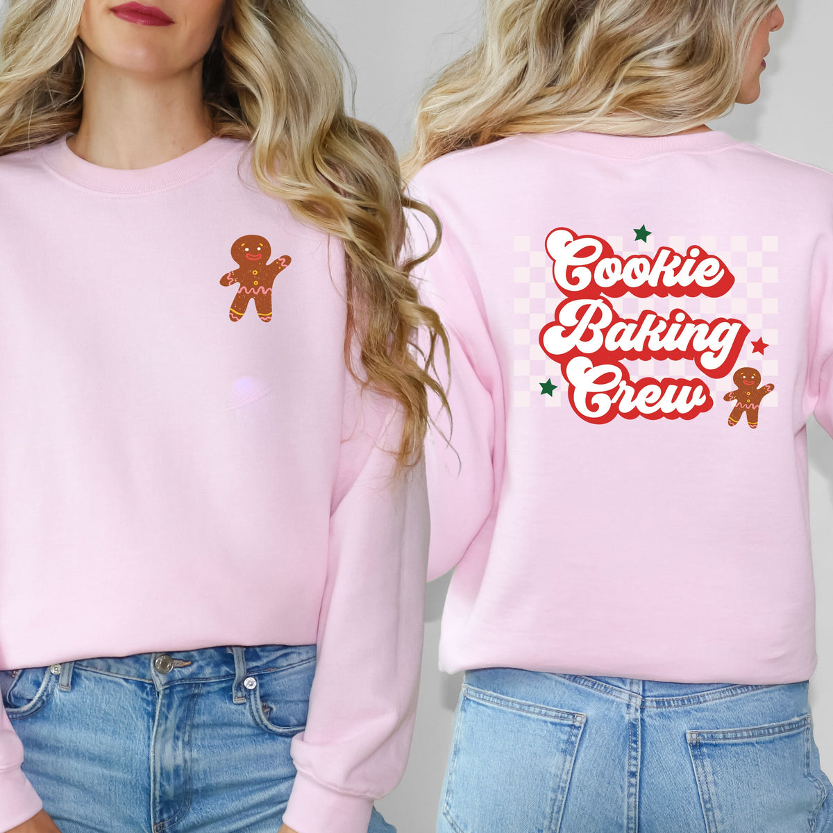 Cooking Baking Crew Checkered | Front & Back Sweatshirt product image 1