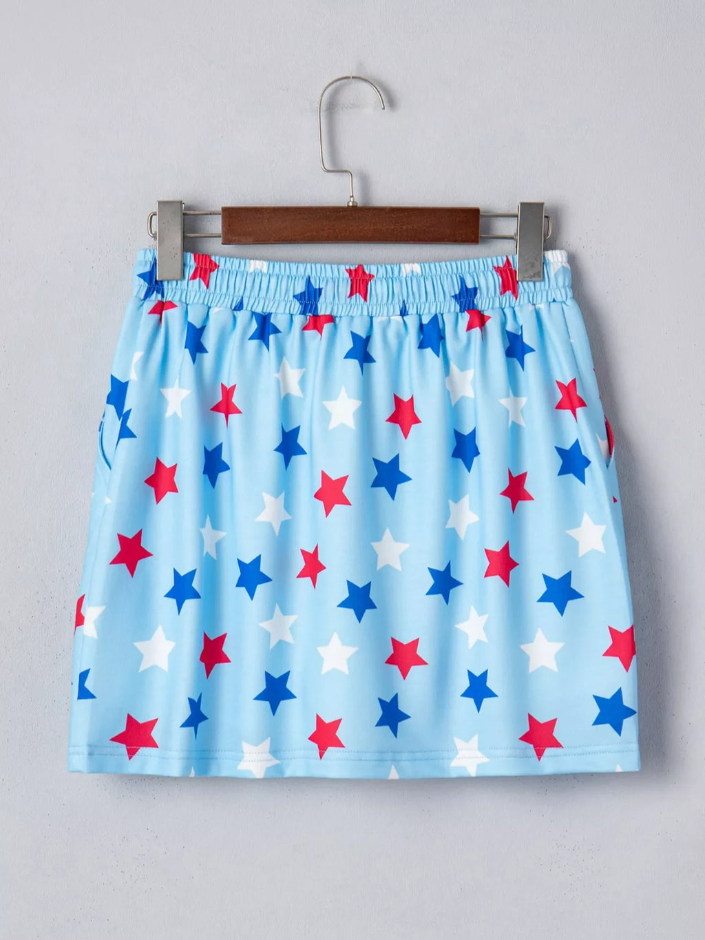 Patriotic Star Printed Beaded Drawstring Mini Skort product image 7