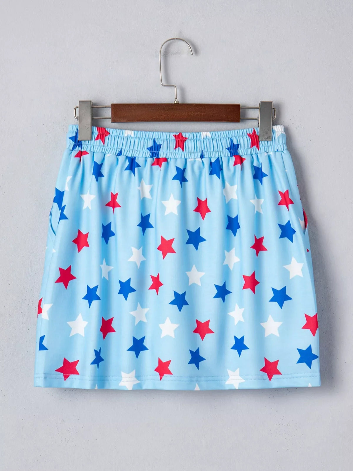 Patriotic Star Printed Beaded Drawstring Mini Skort product image 7