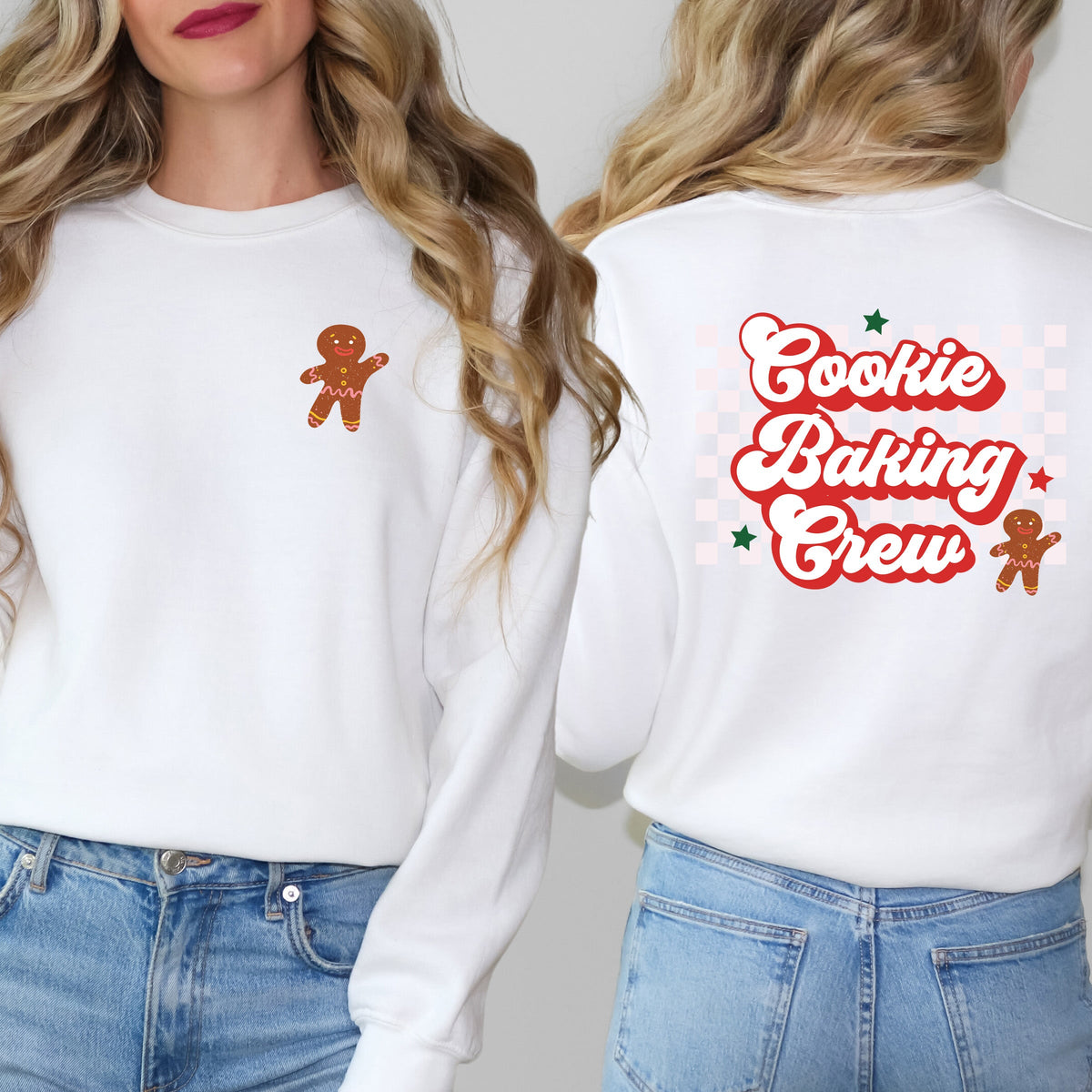 Cooking Baking Crew Checkered | Front & Back Sweatshirt product image 3
