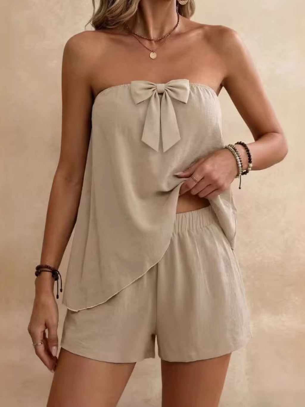 Bowknot Tube Top & Shorts Set product image 5