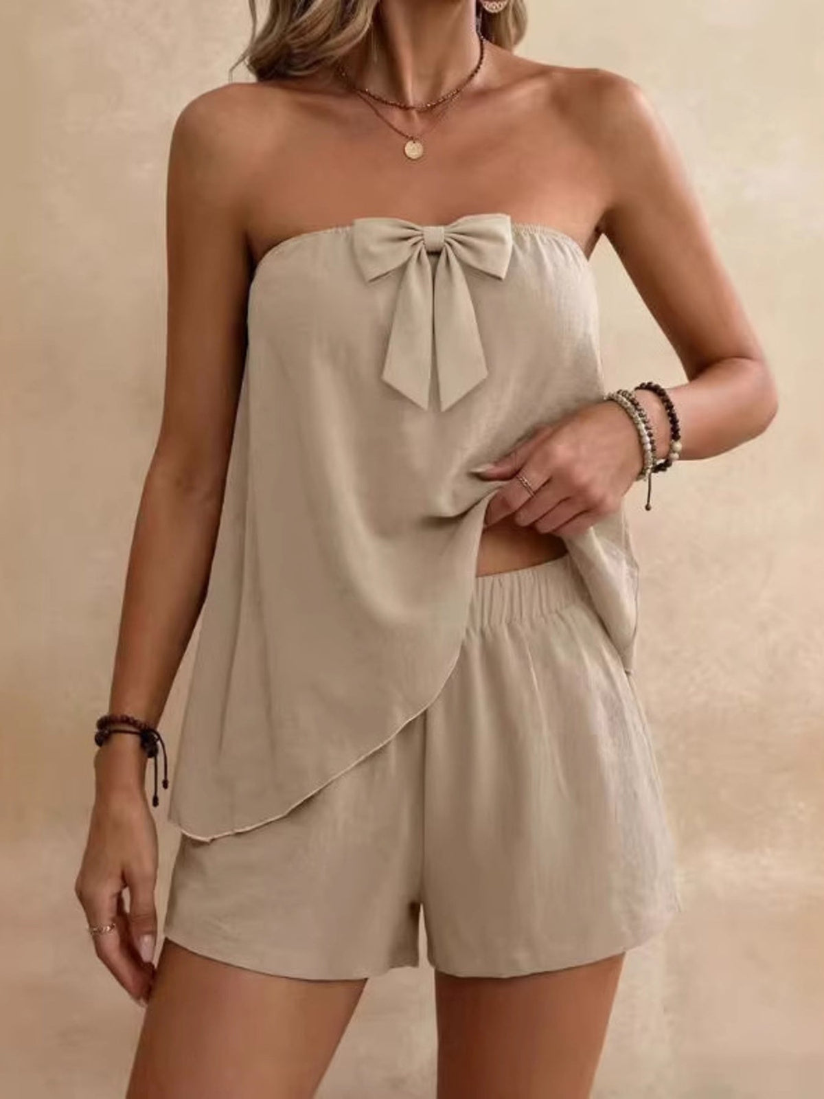 Bowknot Tube Top & Shorts Set product image 5