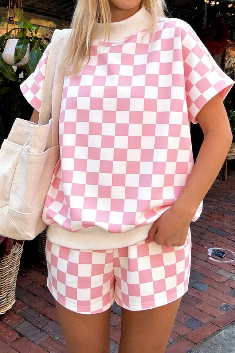 Checkerboard Short Sleeve Tee and Shorts Set product image 1