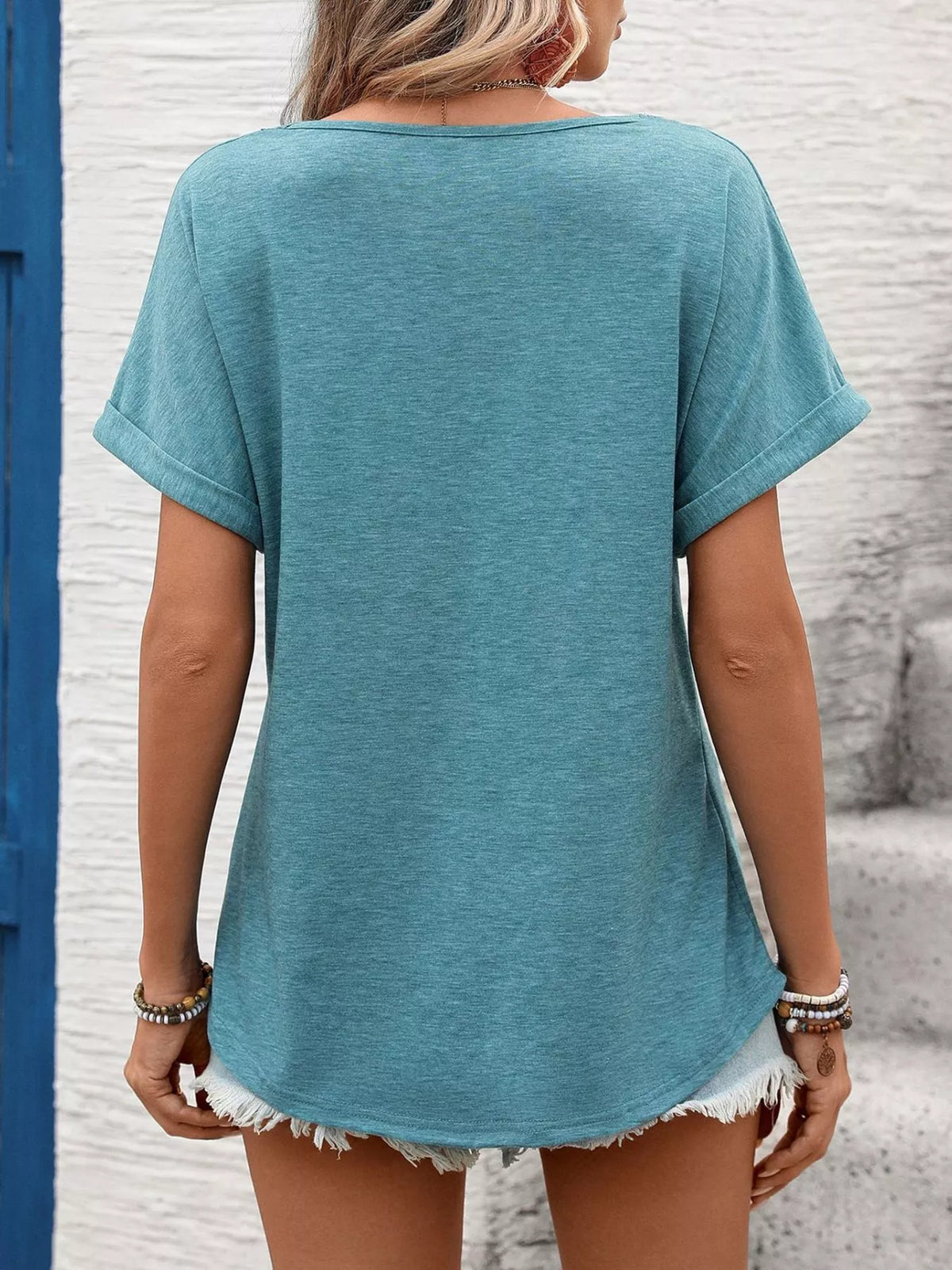 Lace Trim Short Sleeve T-Shirt product image 8