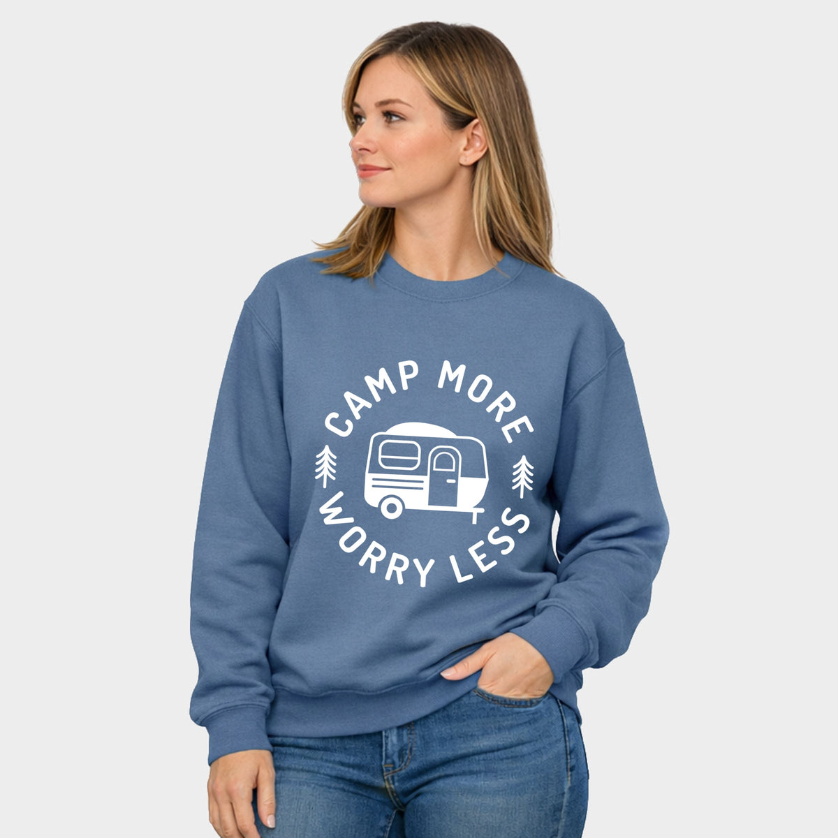 Camp More Worry Less Camper - Women's Graphic Sweatshirt product image 9