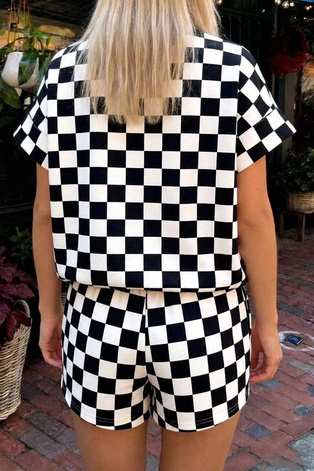 Checkerboard Short Sleeve Tee and Shorts Set product image 5