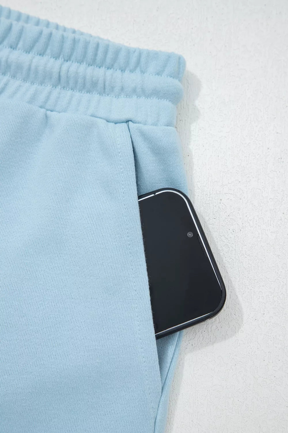 Solid Color Loose Tee Drawstring Shorts 2pcs Outfit Set product image 7