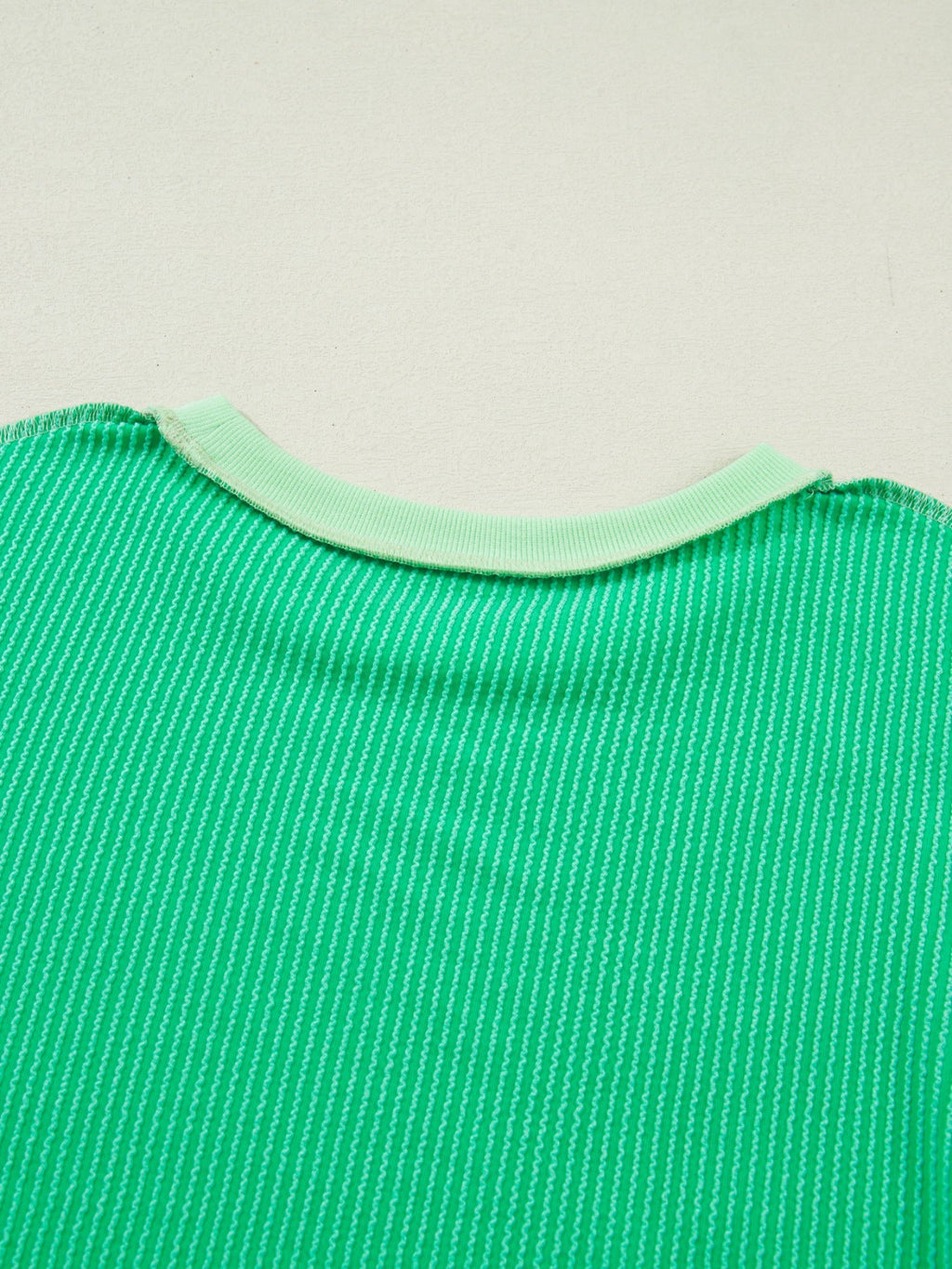 Loose Uneven Hem Twist Ribbed T Shirt product image 7