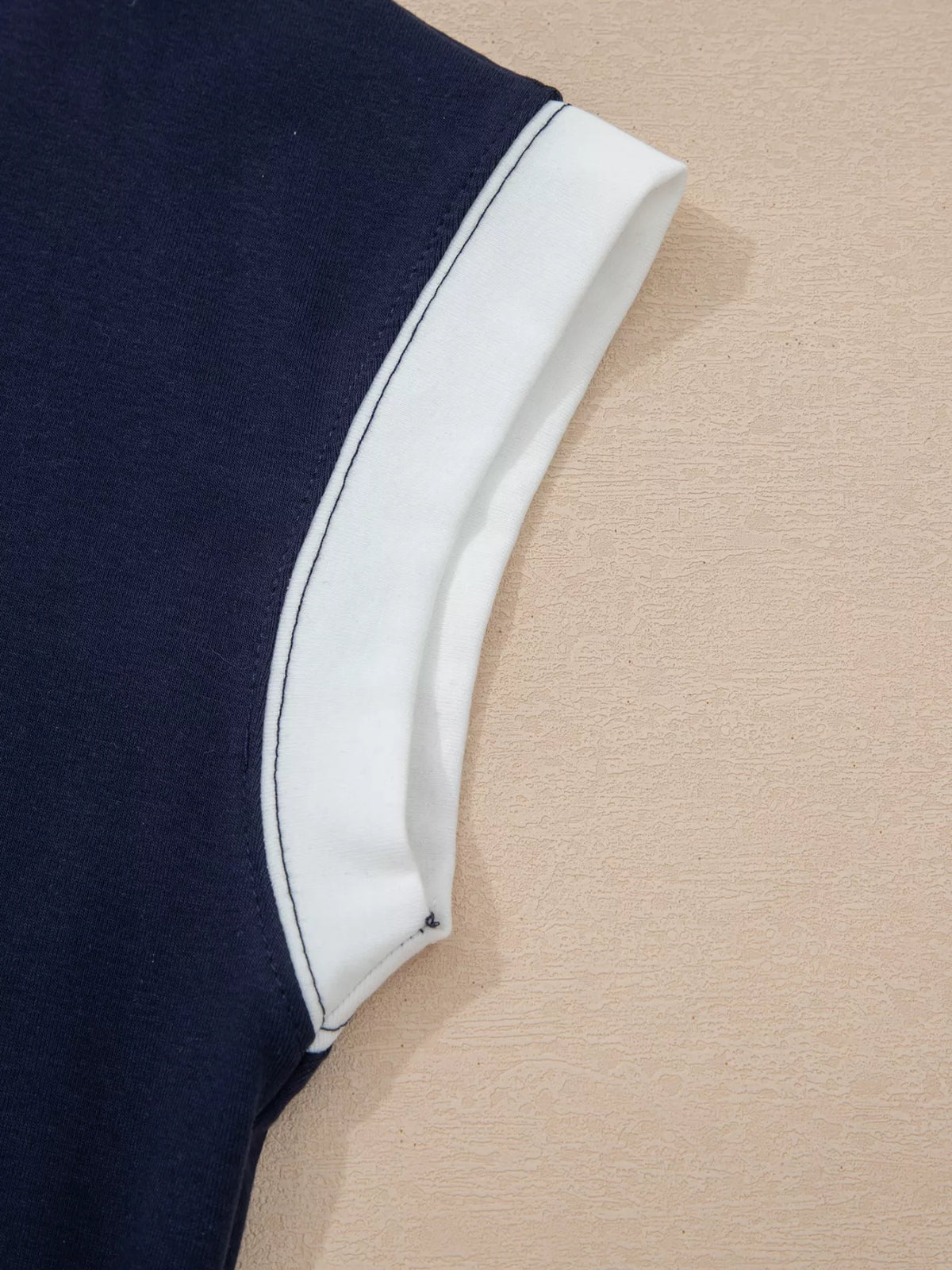 Americana Colorblock Stripes Zip up Collared T Shirt Mini product image 10