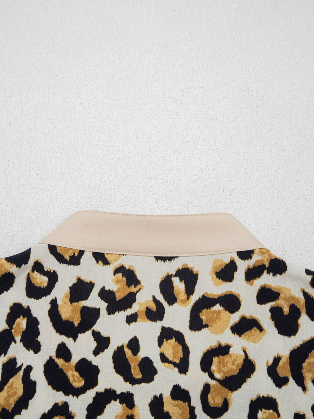 Mixed Leopard Patchwork 3/4 Sleeve Loose Shirt product image 5