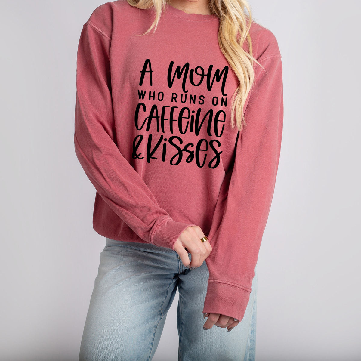 A Mom Who Runs On Caffeine And Kisses - Women's Lightweight product image 5