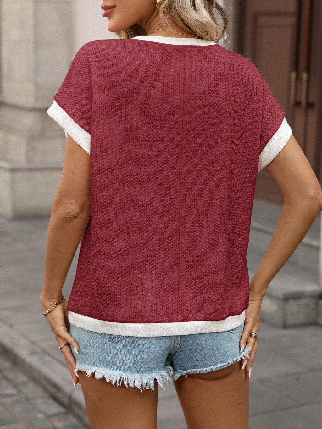Contrast Trim Short Sleeve T-Shirt product image 26
