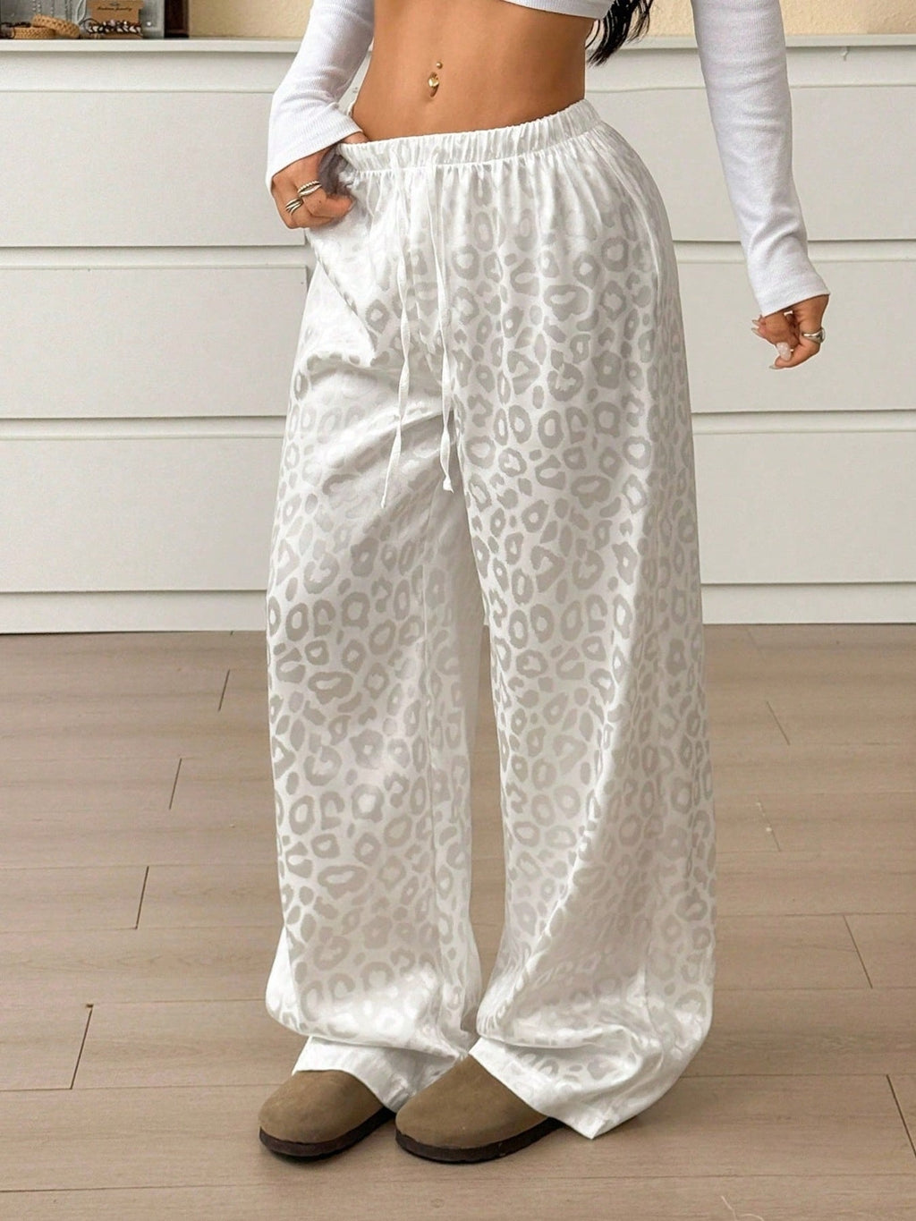 Leopard Print Wide Leg Pants product image 2