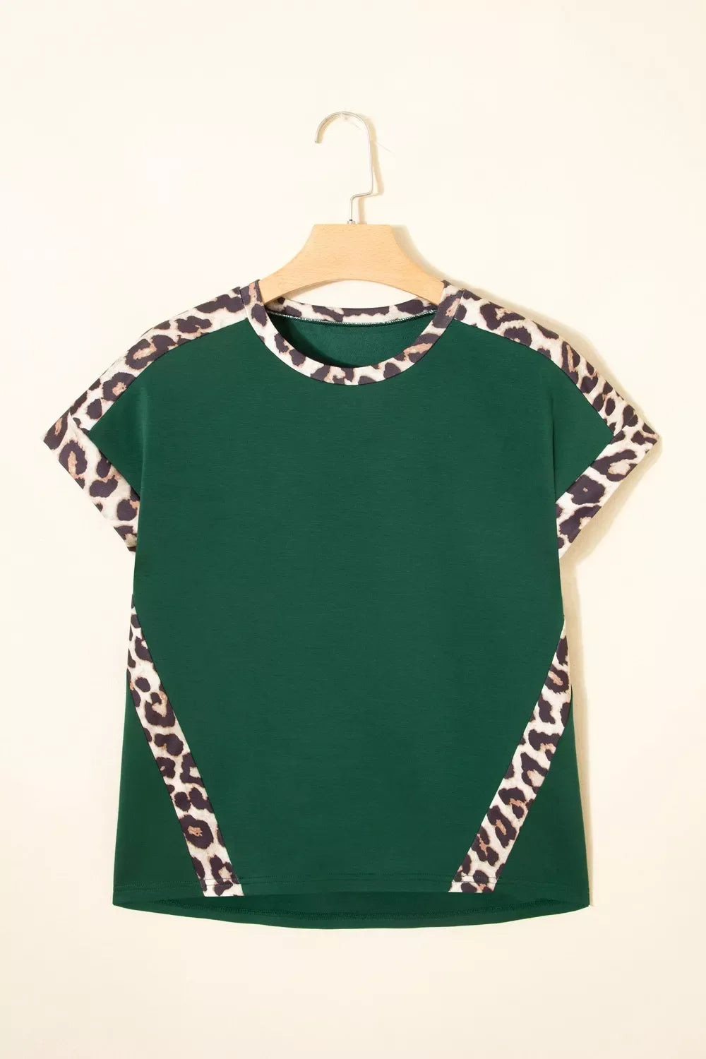 Leopard Trim Short Sleeve Relaxed Fit T-Shirt product image 5