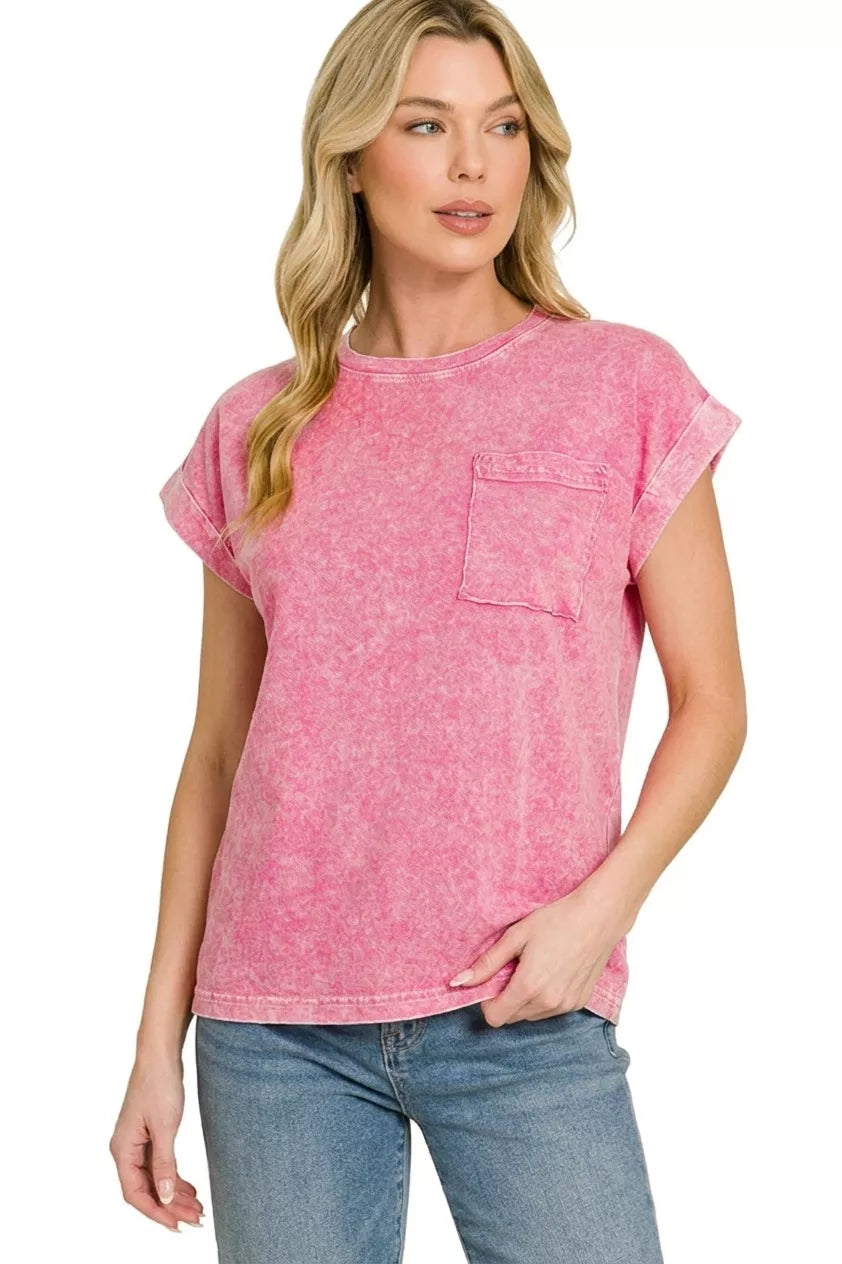 Halo Snow Washed Cuffed Short Sleeve Tee product image 2