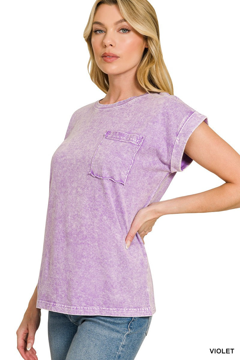 Halo Snow Washed Cuffed Short Sleeve Tee product image 2
