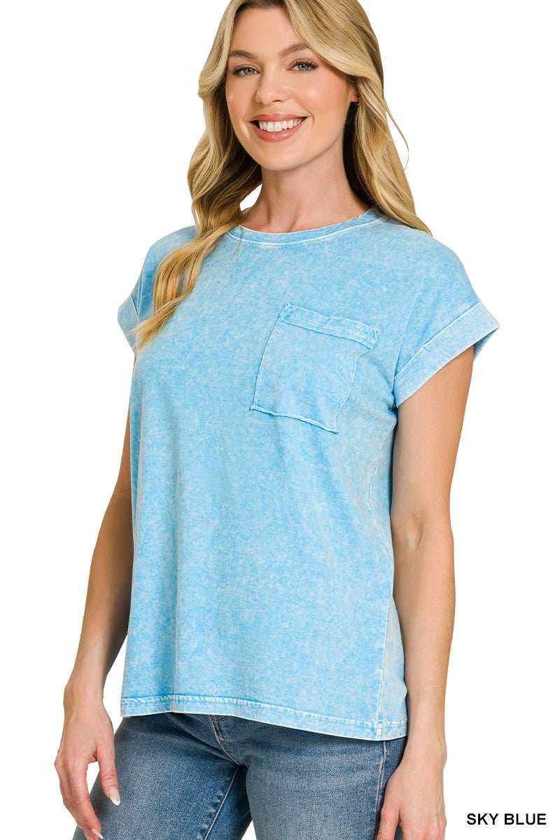 Halo Snow Washed Cuffed Short Sleeve Tee product image 2