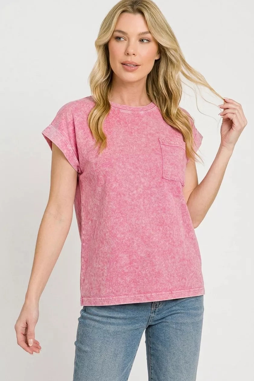 Halo Snow Washed Cuffed Short Sleeve Tee product image 3