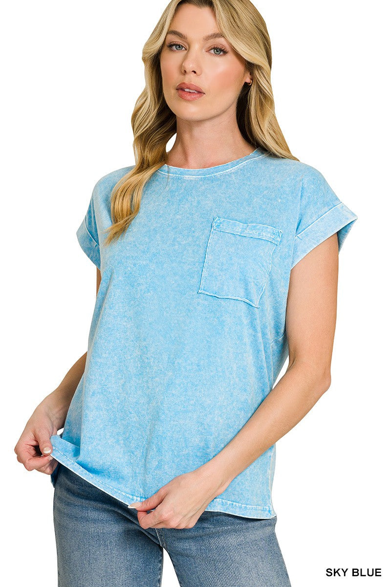 Halo Snow Washed Cuffed Short Sleeve Tee product image 1
