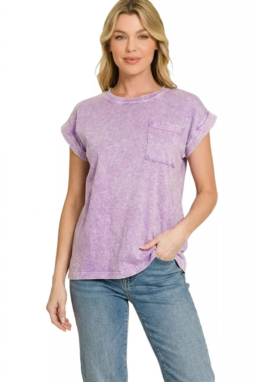 Halo Snow Washed Cuffed Short Sleeve Tee product image 3