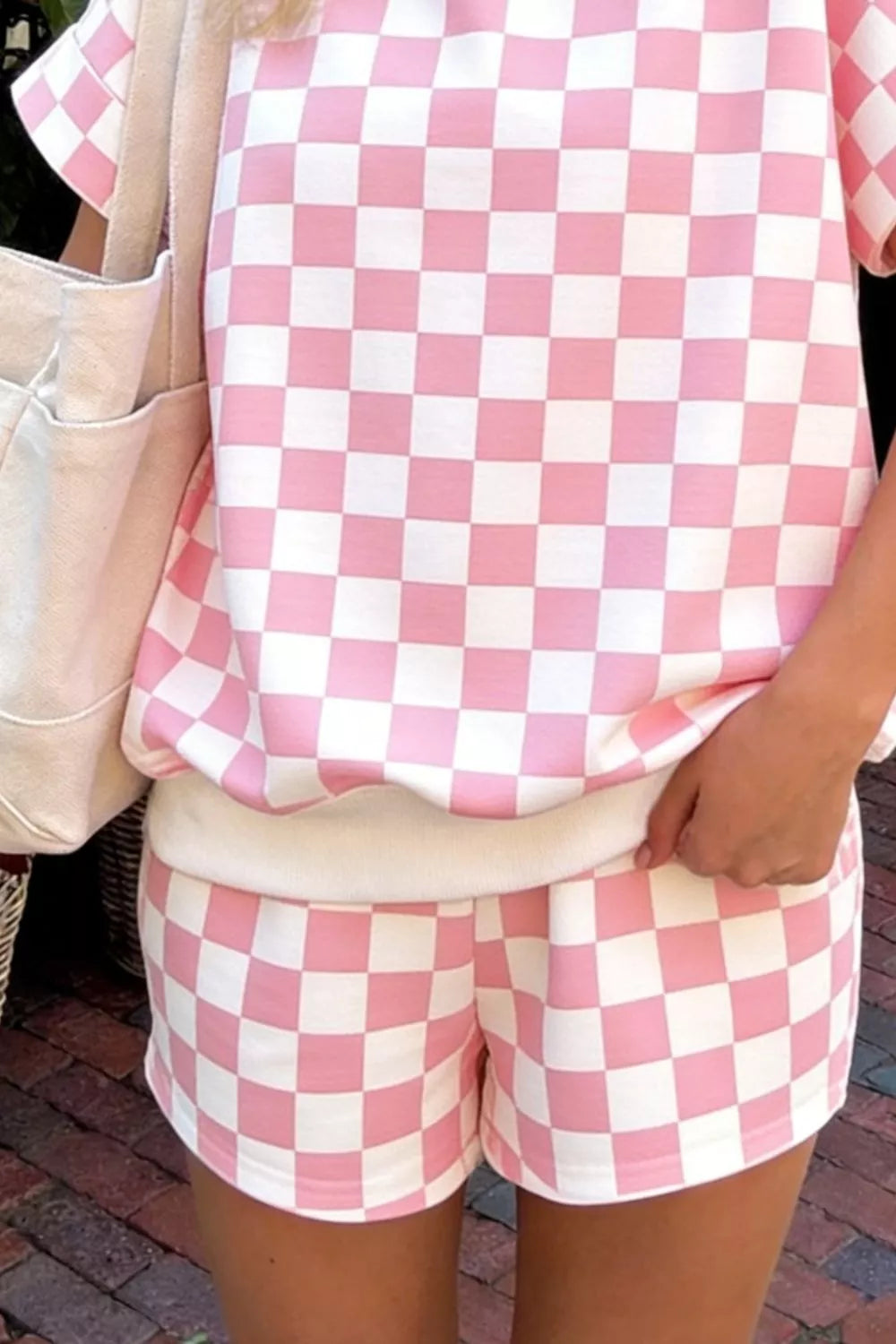 Checkerboard Short Sleeve Tee and Shorts Set product image 3