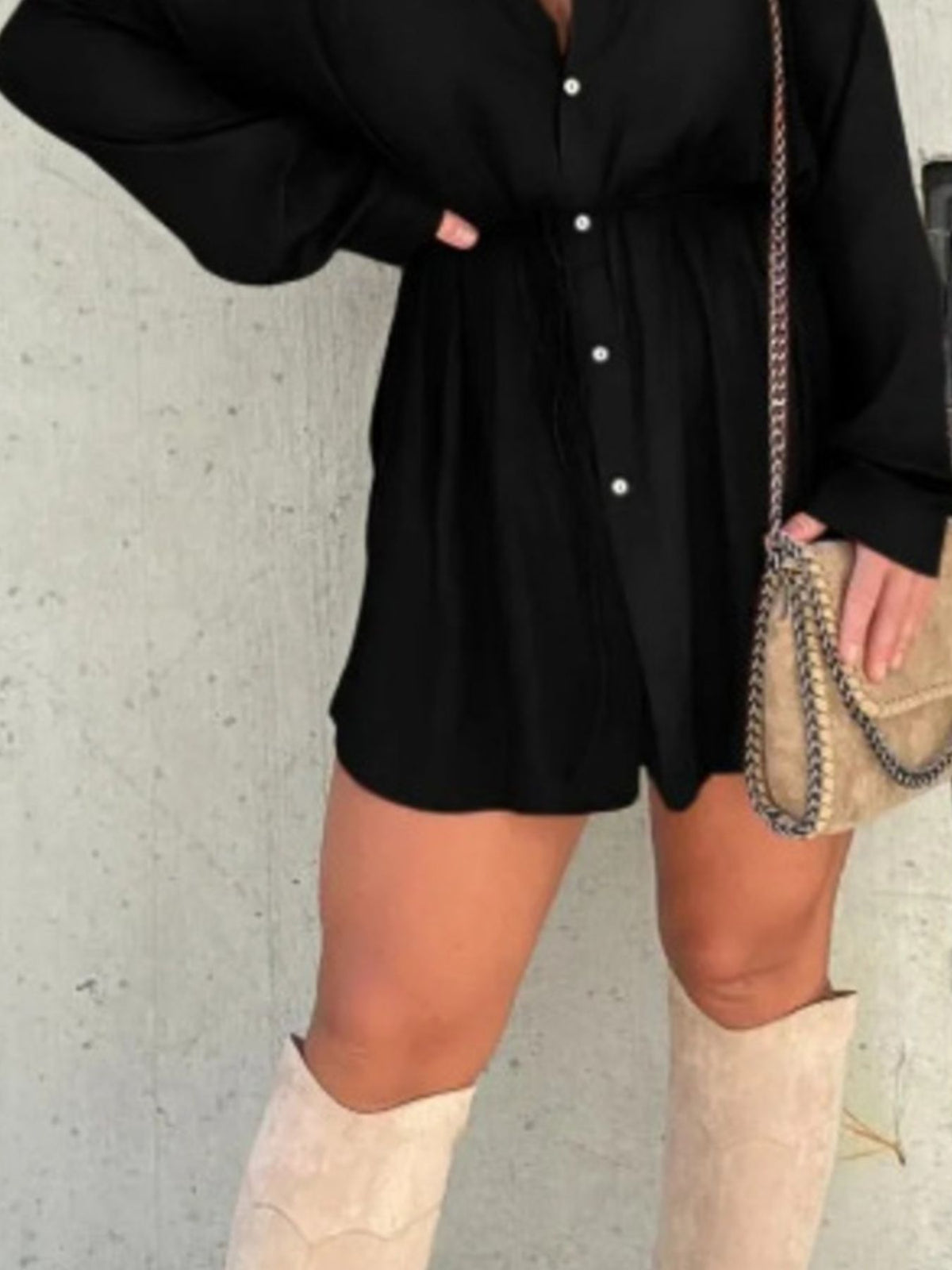 Full Size Button-Down Mini Shirt Dress product image 17