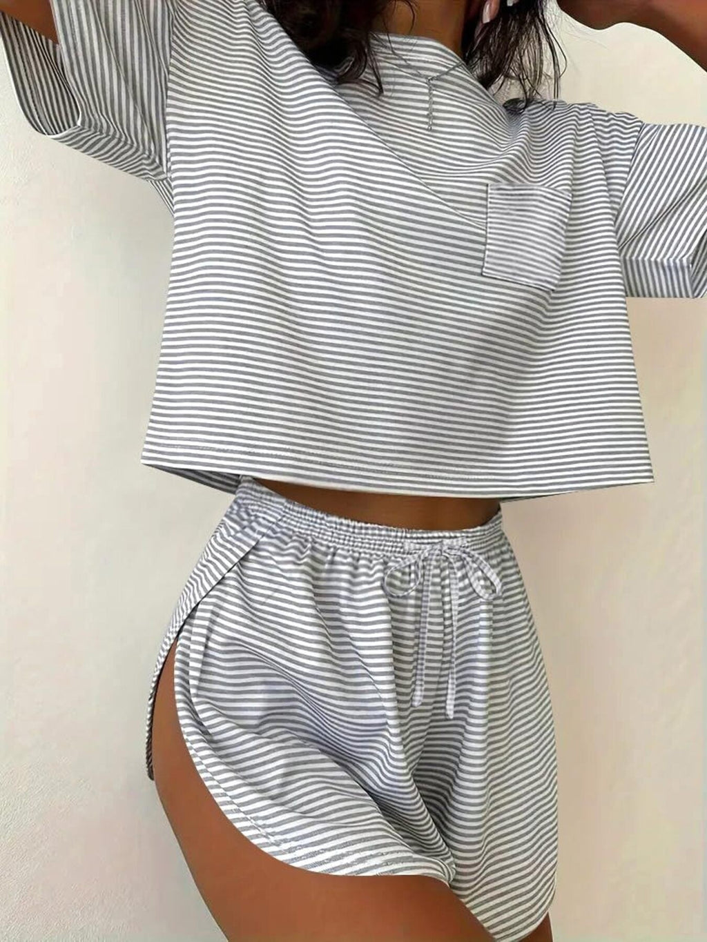 Printed Round Neck Tee and Shorts Set product image 9