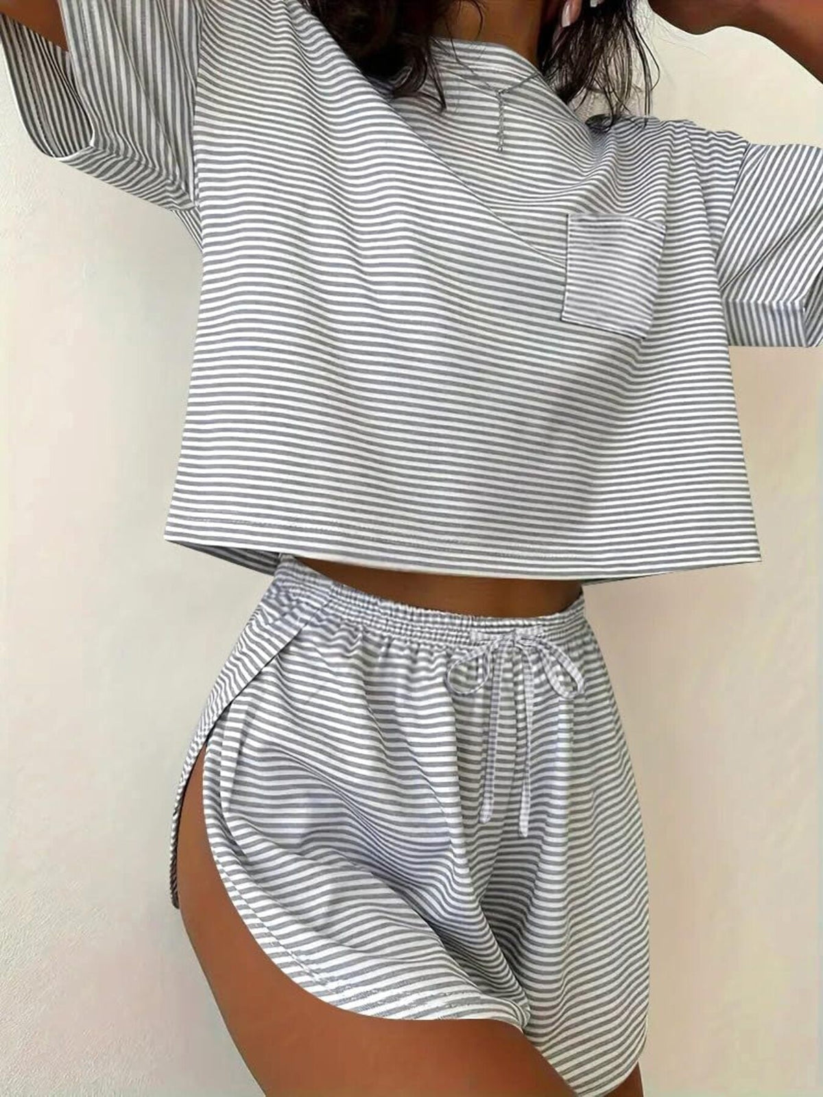 Printed Round Neck Tee and Shorts Set product image 9