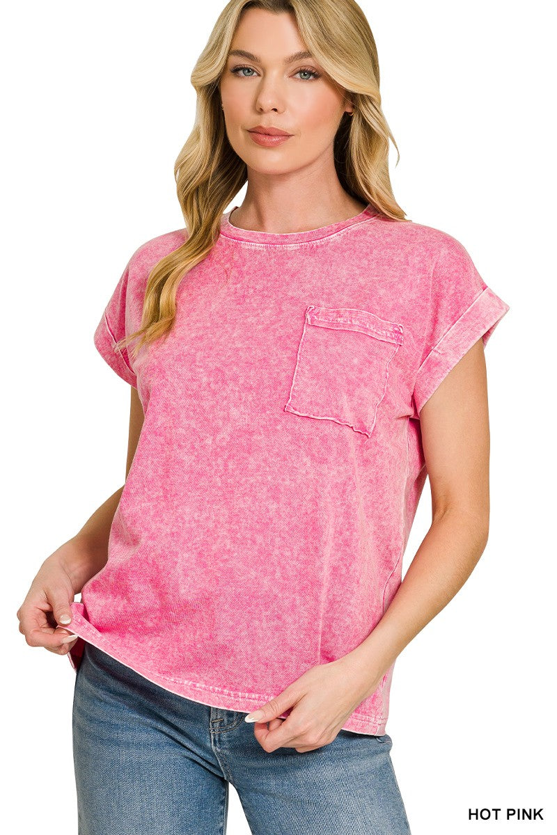 Halo Snow Washed Cuffed Short Sleeve Tee product image 1