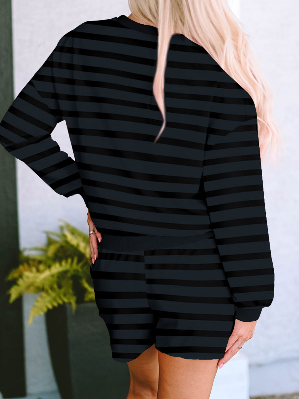 Long Sleeve Top and Shorts Two Piece Set product image 2
