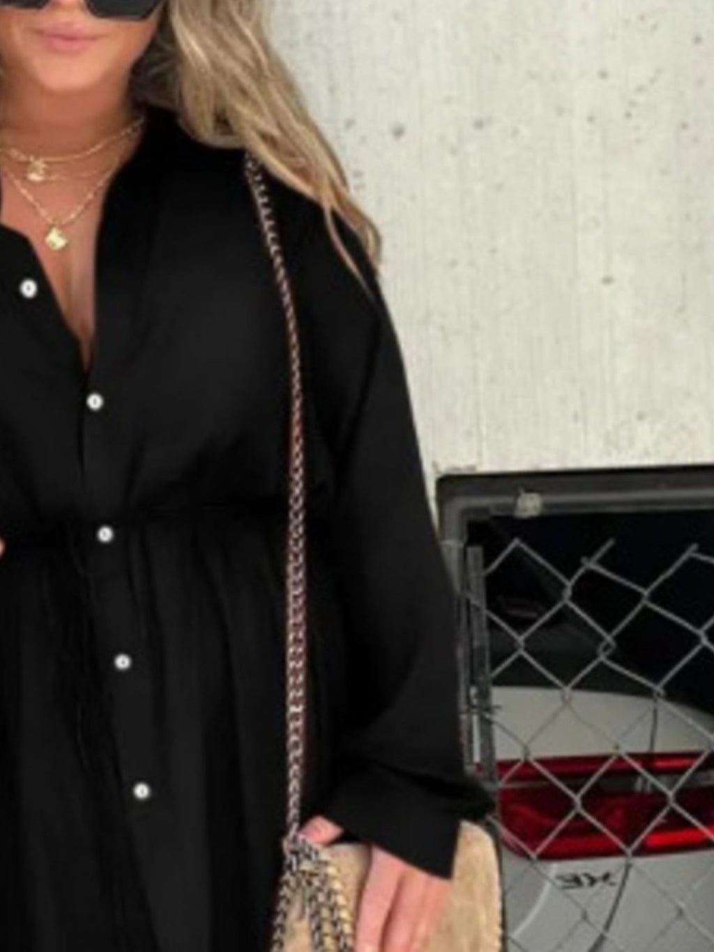 Full Size Button-Down Mini Shirt Dress product image 18