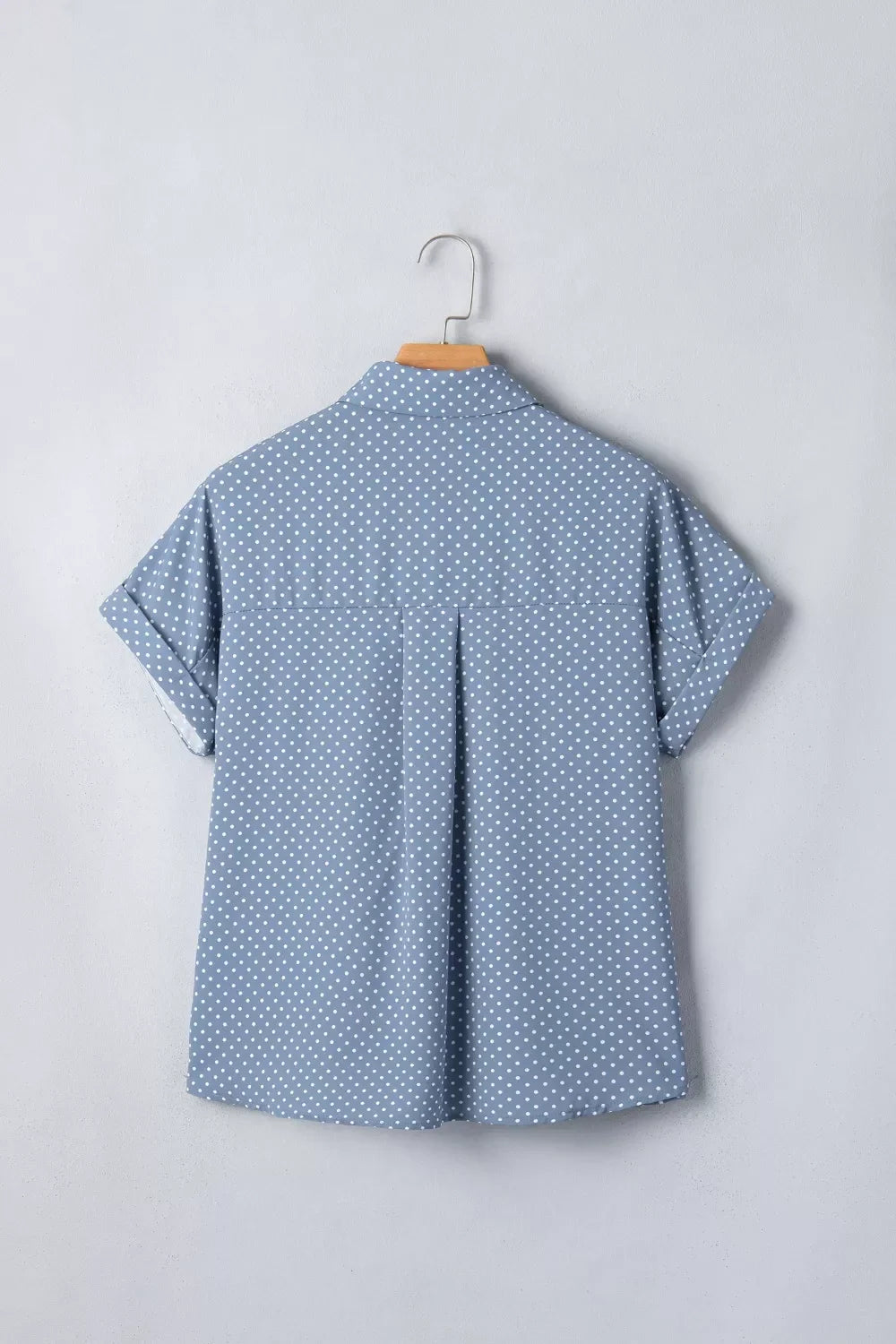 Dotted Print Cuffed Short Sleeve Shirt product image 7