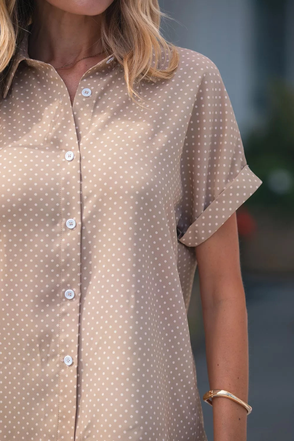 Polka Dot Print Short Sleeve Shirt product image 7