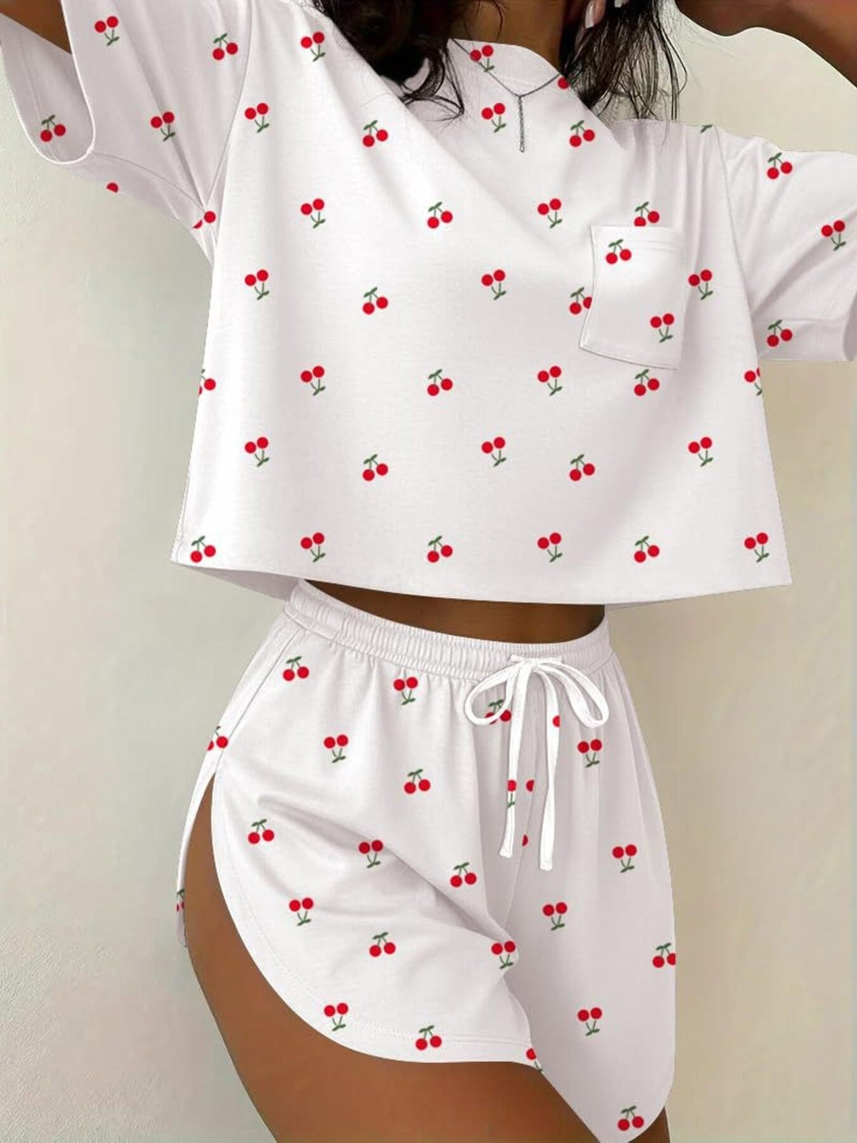 Printed Round Neck Tee and Shorts Set product image 14