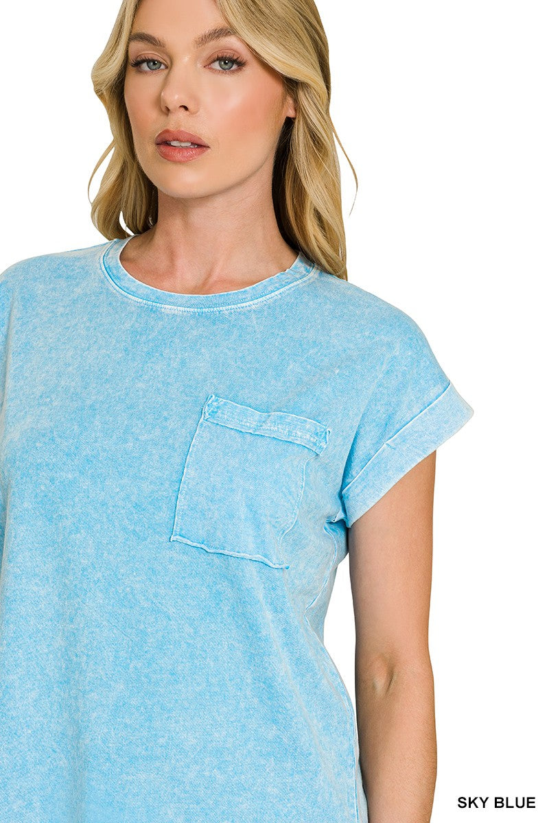 Halo Snow Washed Cuffed Short Sleeve Tee product image 6