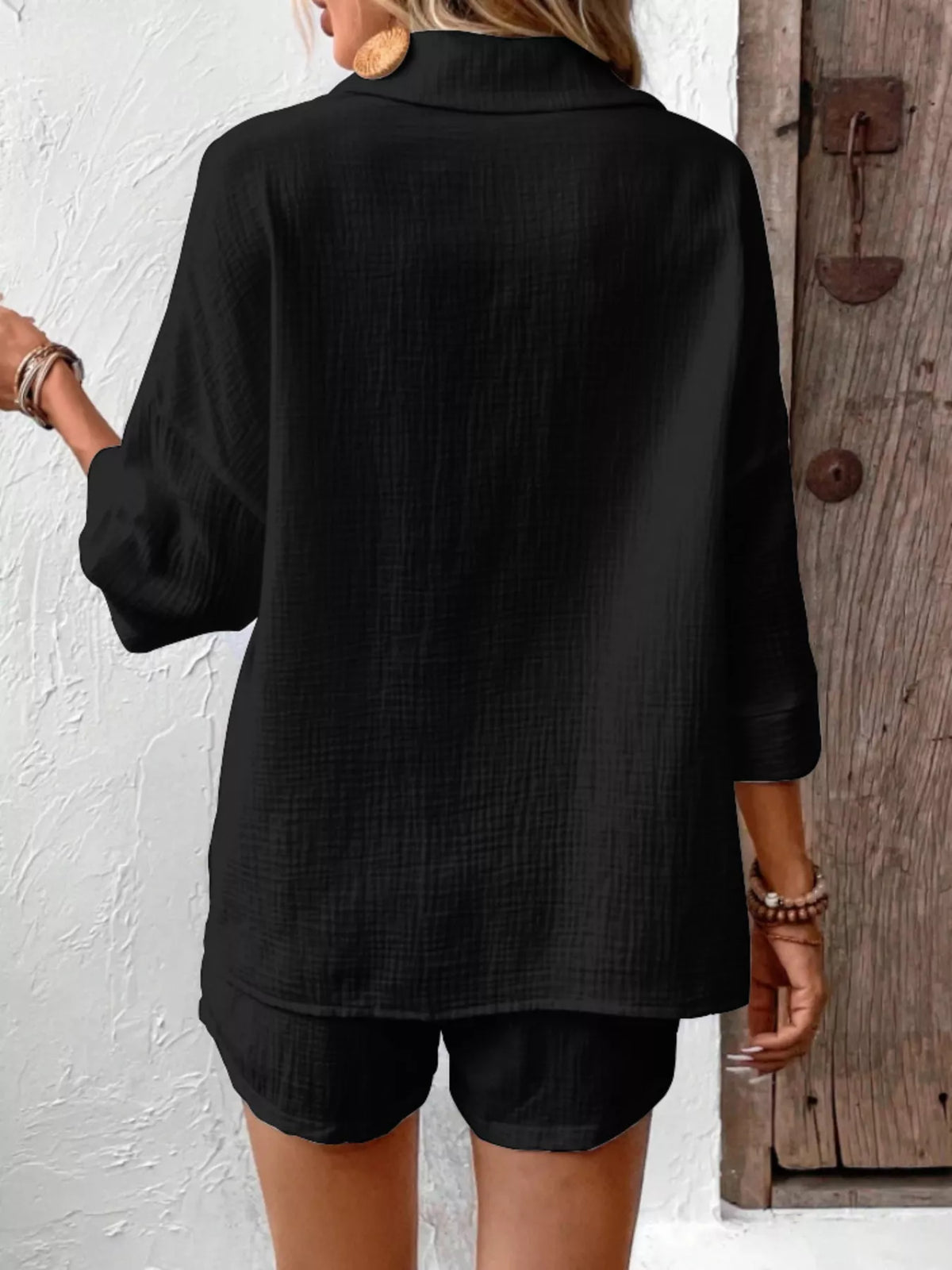 Button Detail Top and Shorts Set product image 13