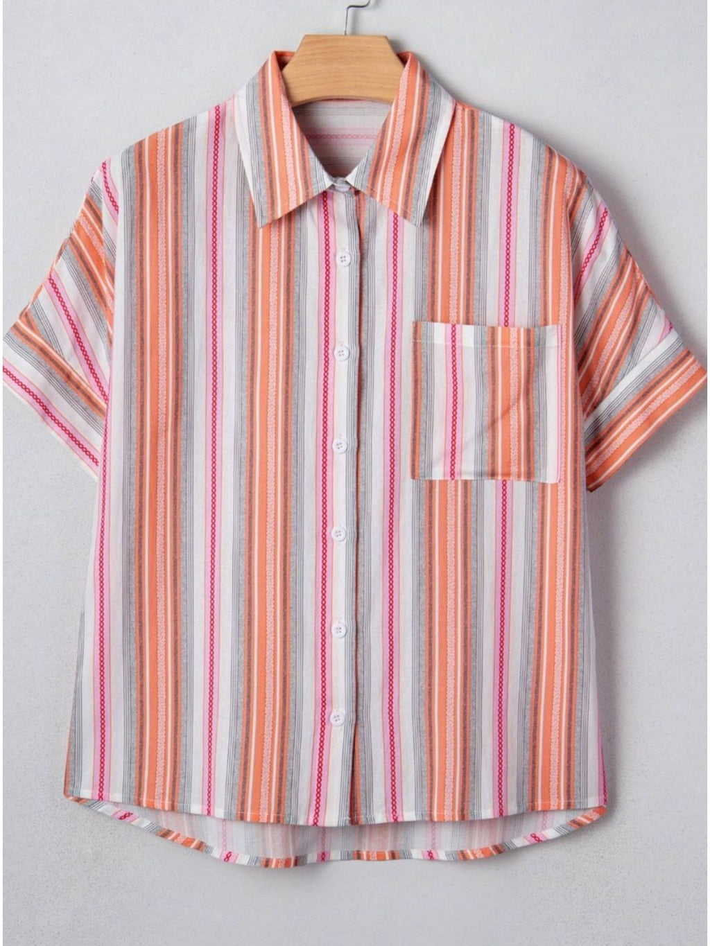 Striped Button-Down Short Sleeve Shirt product image 6