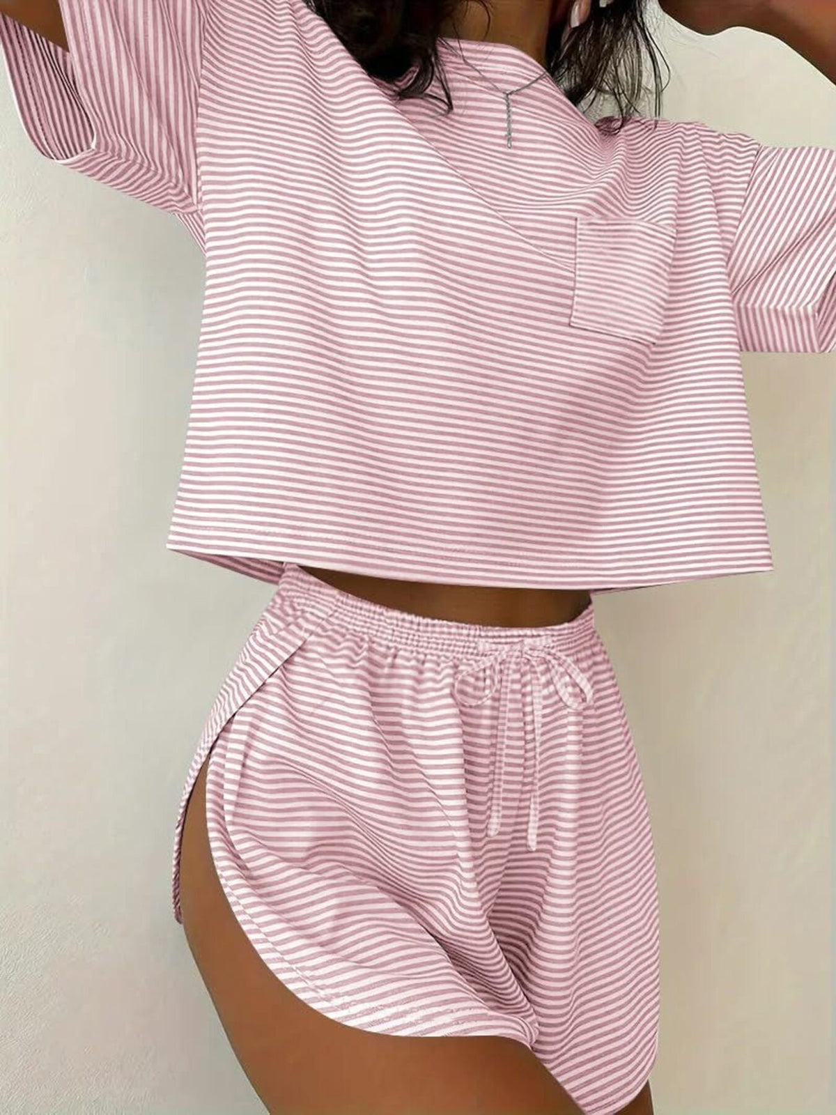 Printed Round Neck Tee and Shorts Set product image 12