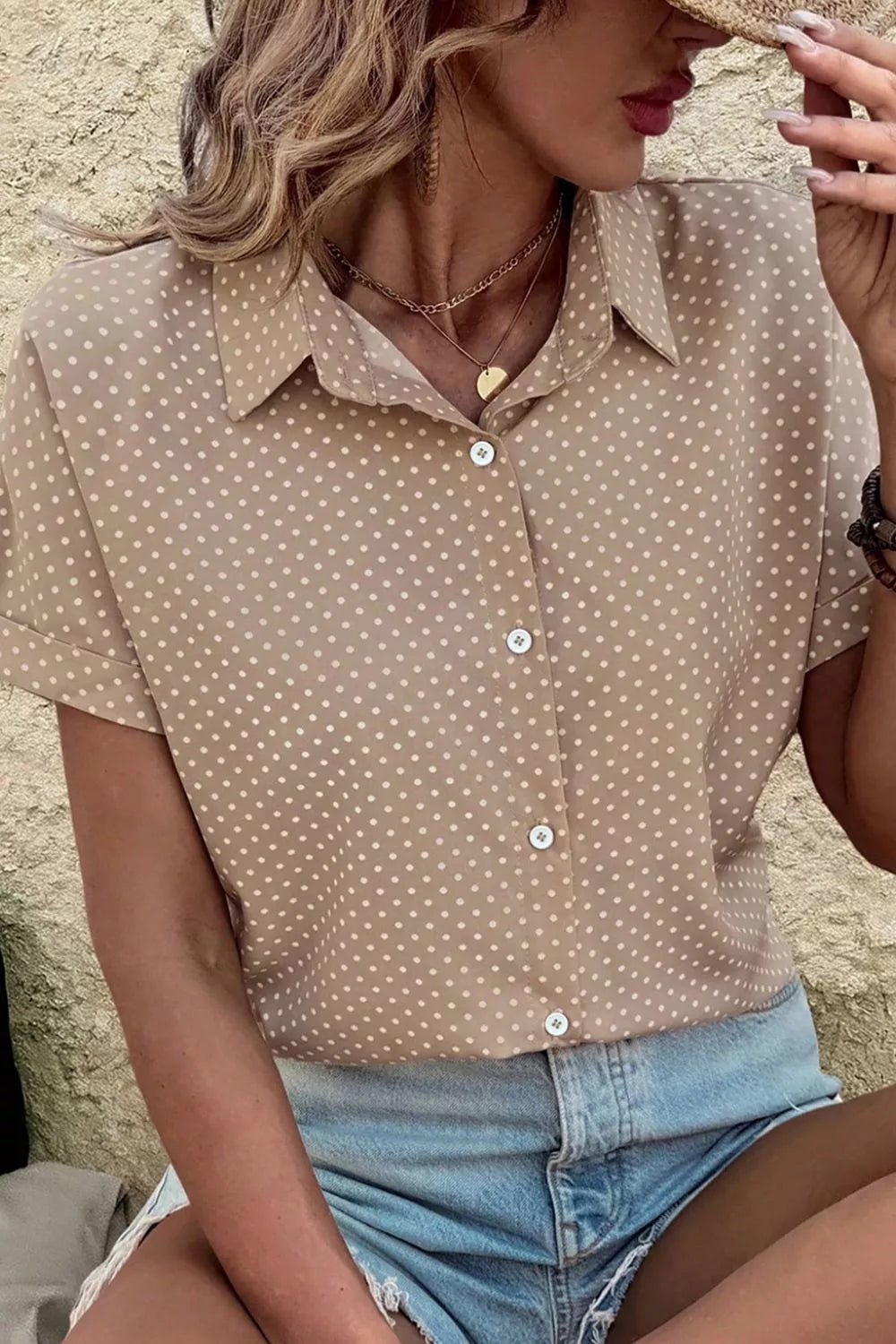 Polka Dot Print Short Sleeve Shirt product image 6